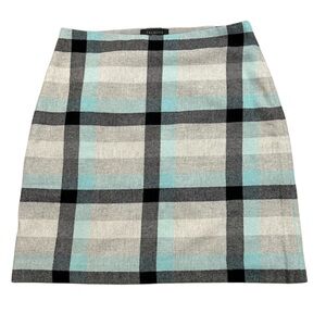 Talbots wool blend plaid skirt size 8P
